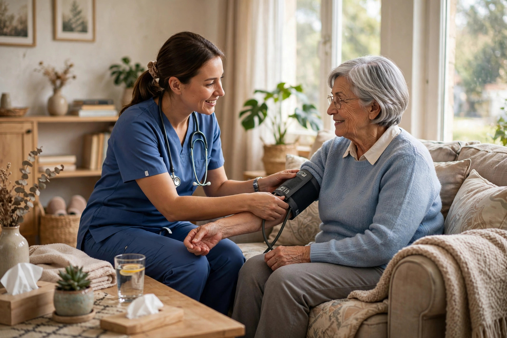 Elderly home care visit